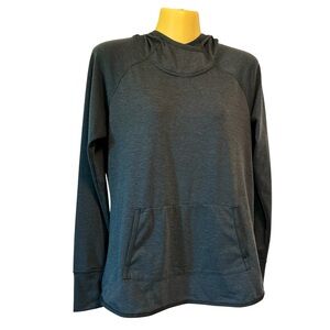 Kuhl Hoodie Thumbhole Sleeve Front Kangaroo Pocket Gorpcore Activewear Dk Gray S